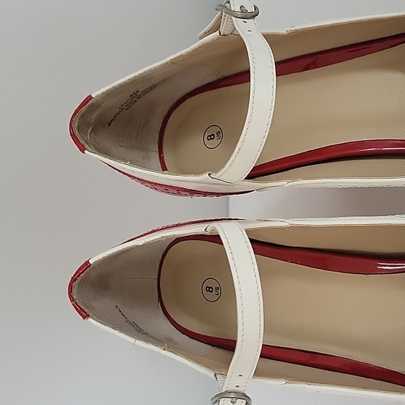 ARCHIE'S 1950 Style Red and white Vintage Heels - Picture 7 of 17